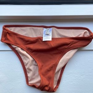 Madewell Orange Bikini Bottom, Size Small